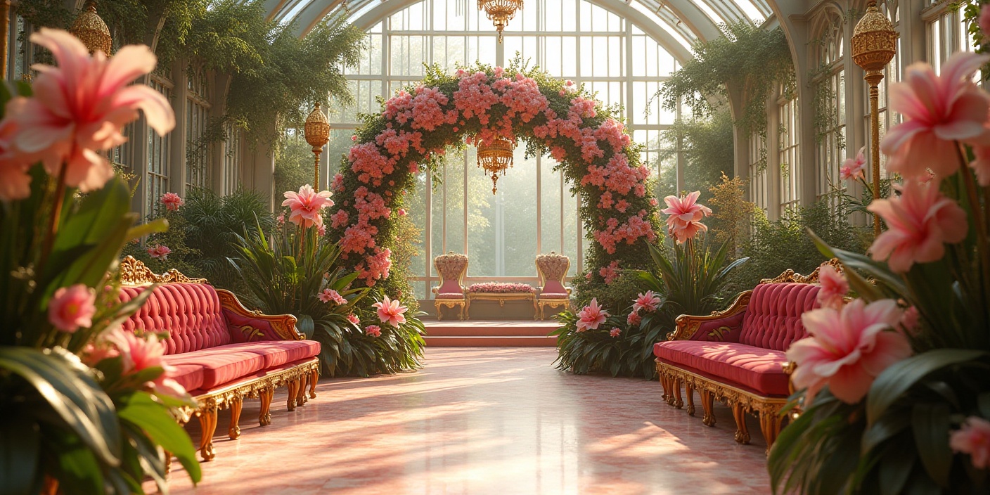 Escenario floral para una boda